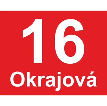 Číslo orientační - 9 (číslo, řádek textu, bez rámečku) plast 5 mm 200 x 160 mm