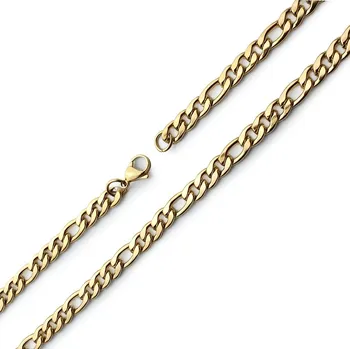 Řetízek Zlatý populární řetěz Figaro 0,75 cm z chirurgické oceli S613100
