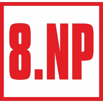 Značení schodiště - 8.NP UV tisk plast 3mm 150 x 150 mm