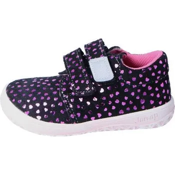 Jonap barefoot boty B1SV černá růžové srdíčka 20