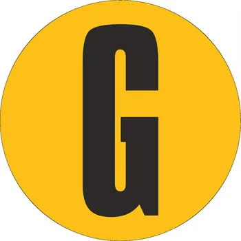 Papír Podlahové písmeno - G podlahové samolepky Průměr 300mm