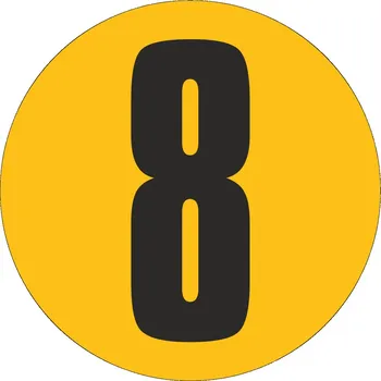Samolepící etiketa Podlahové číslo - 8 podlahové samolepky průměr 200 mm