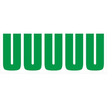 Samolepící etiketa Samolepicí U zelená samolepící vinylová fólie velikost znaku 200 mm