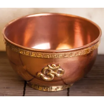 Mani Bhadra Mani Bhadra Kadidelnice OHM Měděná vykuřovací miska, Ø 10,5 cm