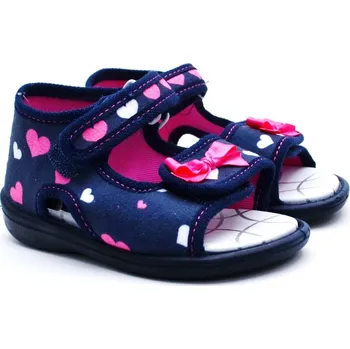 Chlapecké bačkory Dětské sandále 3F 2Pu26 Srdíčka Velikost: 24