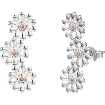 Náušnice Olivie Stříbrné podélné květinové náušnice 4880 Ag 925; ≤2,3 g.