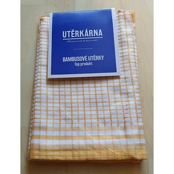 Utěrka Dadka Bambusová utěrka Žlutá Jemná kostka 3ks