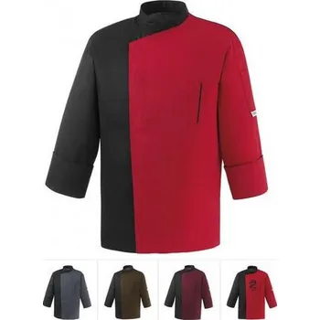 Gastro oděv Kuchařský rondon EGOchef - dvoubarevný Červeno-černá,M E-2045007CM