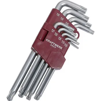 Ruční nářadí KRAFTWERKTOOLS Souprava klíčů Torx T10-T50 s kuličkou 9ks