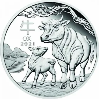 The Perth Mint Stříbrná mince lunární série III Rok buvola 2021 1 oz