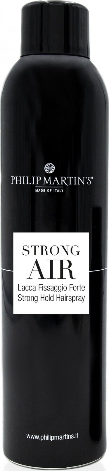 lak na vlasy se silnou fixací a Panthenolem HAIRSPRAY STRONG AIR BLACK Philip Martin's Obsah: 300 ml