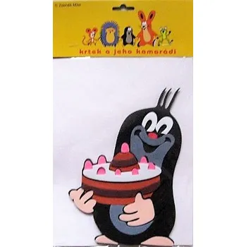 Samolepící dekorace KRTEK a dort PĚNOVÁ DEKORACE 22 x 16 cm