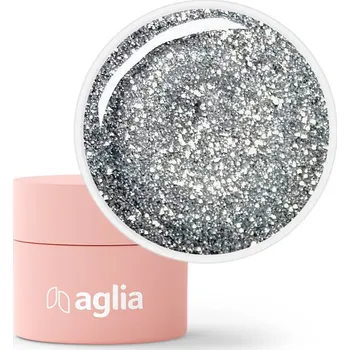 Lak na nehty SILVER GLITTER barevný UV gel HEMA FREE