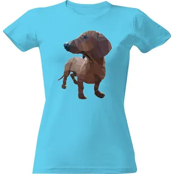 Dámské tričko Tričko s potiskem Hnědý jezevčík dámské