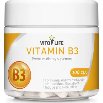 VITO LIFE Vitamín B3 (niacin) 100 tobolek