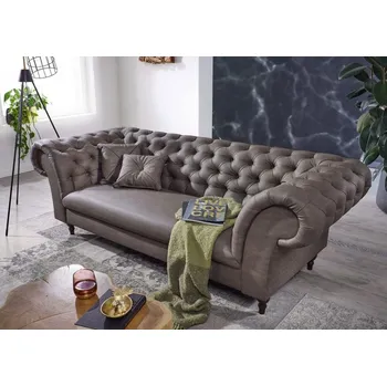 Pohovka Askont R Pohovka 3M brown gray Chesterfield Preston