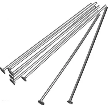 Materiál na výrobu šperku Ketlovací nýty z nerezové oceli, 40x0,7 mm (100ks)