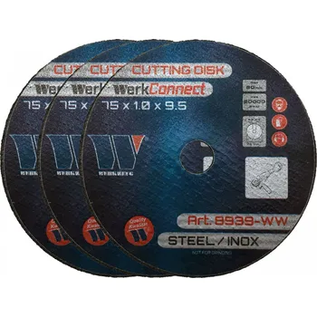 Vrták Kotouč řezný WerkConnect ™, 75.0 x 1.0 x 9.5 mm, 600 kusů, Welzh (Welzh Werkzeug)