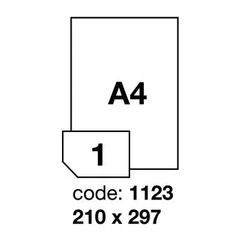 Kancelářské potřeby Samolepící etikety Rayfilm Office 210x297 mm 300 archů, laser, R0119.1123D