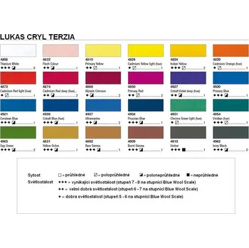 Speciální výtvarná barva Lukas Lukas, matná akrylová barva TERZIA 500 ml., s vynikající kryvostí Varianta: 4822 tělový odstín