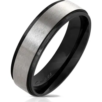 Prsten OPR0076 Pánský černý ocelový prsten (70)