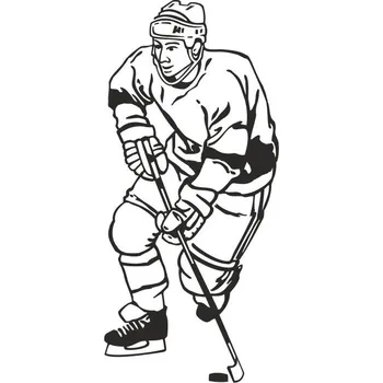 Obraz HOKEJISTA 2, pískování obrázku (Pískování obrázku na sklo z naší nabídky)