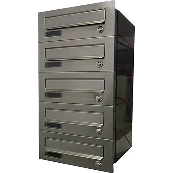 Poštovní schránka Poštovní schránka rovná k zazdění do sloupku NEREZ/šedá 5x Varianta: základní