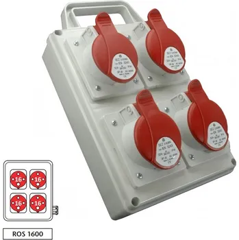 Rozvaděč Zásuvková rozvodnice ROS 1600 D 4x1643 s držákem, IP44 (SEZ ROS 1600 D)