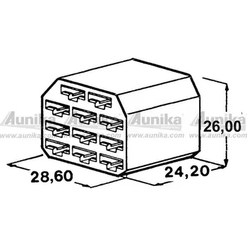 Kryt 11 ks dutinky 6,3 mm 428970