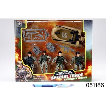 Vojenská sada s člunem