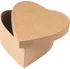 Folia Krabička dárková 8 x 7,5 x 4 cm srdce/přírodní 10 ks