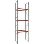 Paletový regál MULTIPAL, v x h: 4400 x 1100 mm, 3 páry nosníků 1825 mm, nosnost buňky 2200 kg, základní