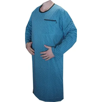 Pánská noční košile xcena Bavlněné noční košile s dlouhým rukávem Velikost: M