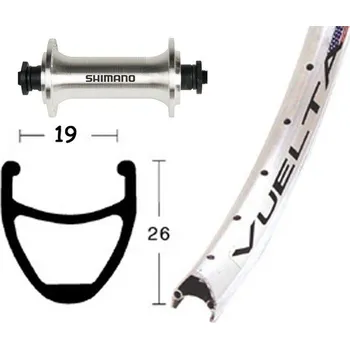 Zapletené kolo OEM přední zapletené kolo 28' Vuelta Airlline 1 36d (stříbrná)