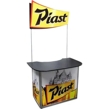 EXPOINT Degustační a reklamní promostolek s horním panelem 120 x 60 x 90cm Název: Vysoký promo stolek LAESE s horním panelem