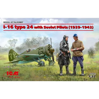 Plastikový model 1:32 I-16 type 24 with Soviet Pilots