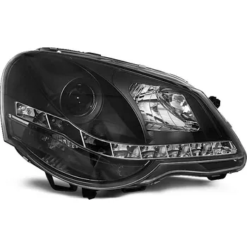 Přední světlomet Přední světla Devil Eyes VW Polo 9N3 05-09 černá