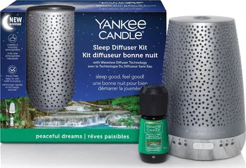 Aroma difuzér Yankee Candle Sleep Diffuser Kit + Peaceful Dreams 14 ml