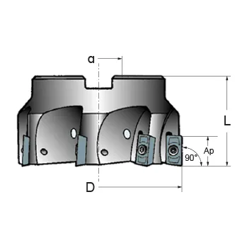 Fréza CeraTec-Tools Ø100 Čelní rohová fréza 100mm 10x zub NT-RKP11-D100-F32-Z10
