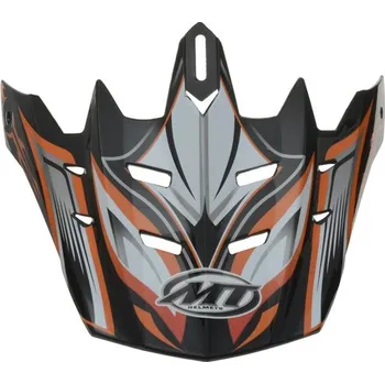 Motodoplněk MT HELMETS kšilt pro přilby MX-1/MX-2 Technical, MT - Španělsko (oranžová/černá/bílá/šedá)