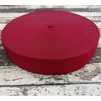 Textilie Hladká pruženka 38 mm - červená