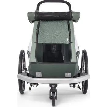 vozík za kolo CLONA CROOZER KID FOR 1 PLUS Vaaya JUNGLE GREEN 2020+ (Sluneční clona pro vozíky )