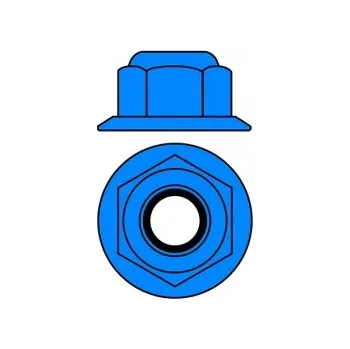 RC vybavení Hliníkové Nylon STOP-matky M4 s ploškou modré (10 ks)