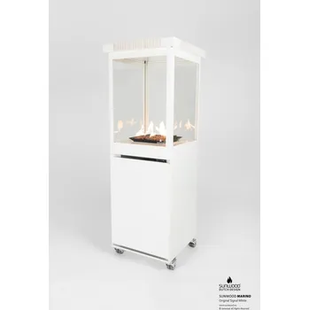 Plynový zářič SUNWOOD Marino terasové topidlo bílý lak MRN.9003-BP30