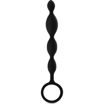Anální kolík SILIKONOVÁ ANÁLNÍ SONDA SE SMYČKOU ORGASMOVÉ KULIČKY DO ANUSU - 73918