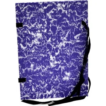 Archivační box Spisová deska A4 modrá, mramor