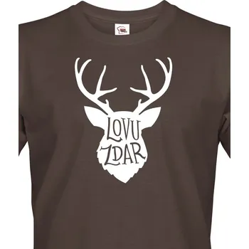 Pánské tričko Tričko pro myslivce - Lovu zdar, Barva Army 29 Bezvatriko.cz 1