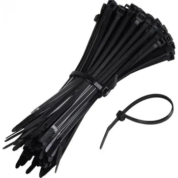 Stahovací páska Stahovací (vázací) pásky, 2,5x100 mm, 100ks černé