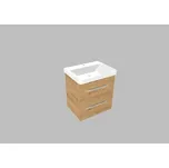 Krajcar LX-Luxury Koupelnová skříňka s keramickým umyvadlem 80x46x65 cm, LX80 Barva: Dub