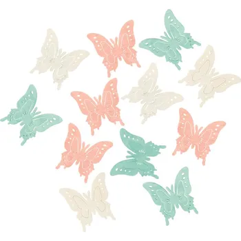 Motýl dřevěný 4 cm, 12 ks 4310